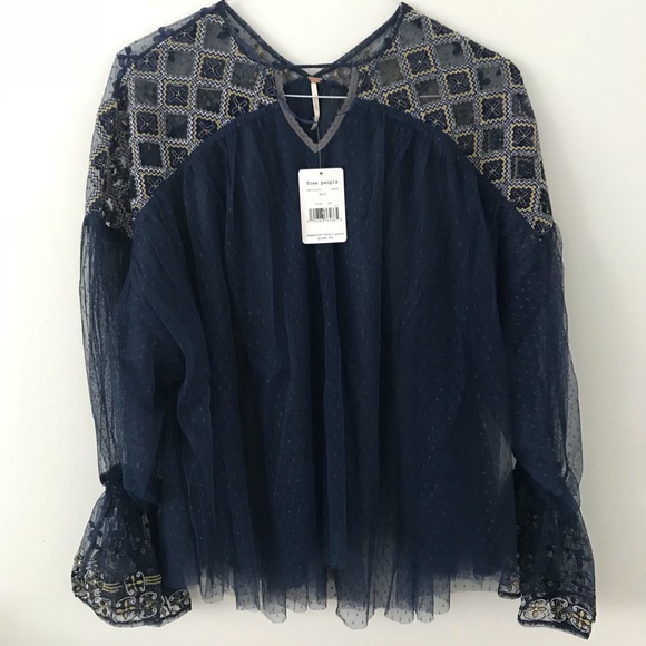 NWT Free People Sheer Joyride Top - Picture 7 of 8